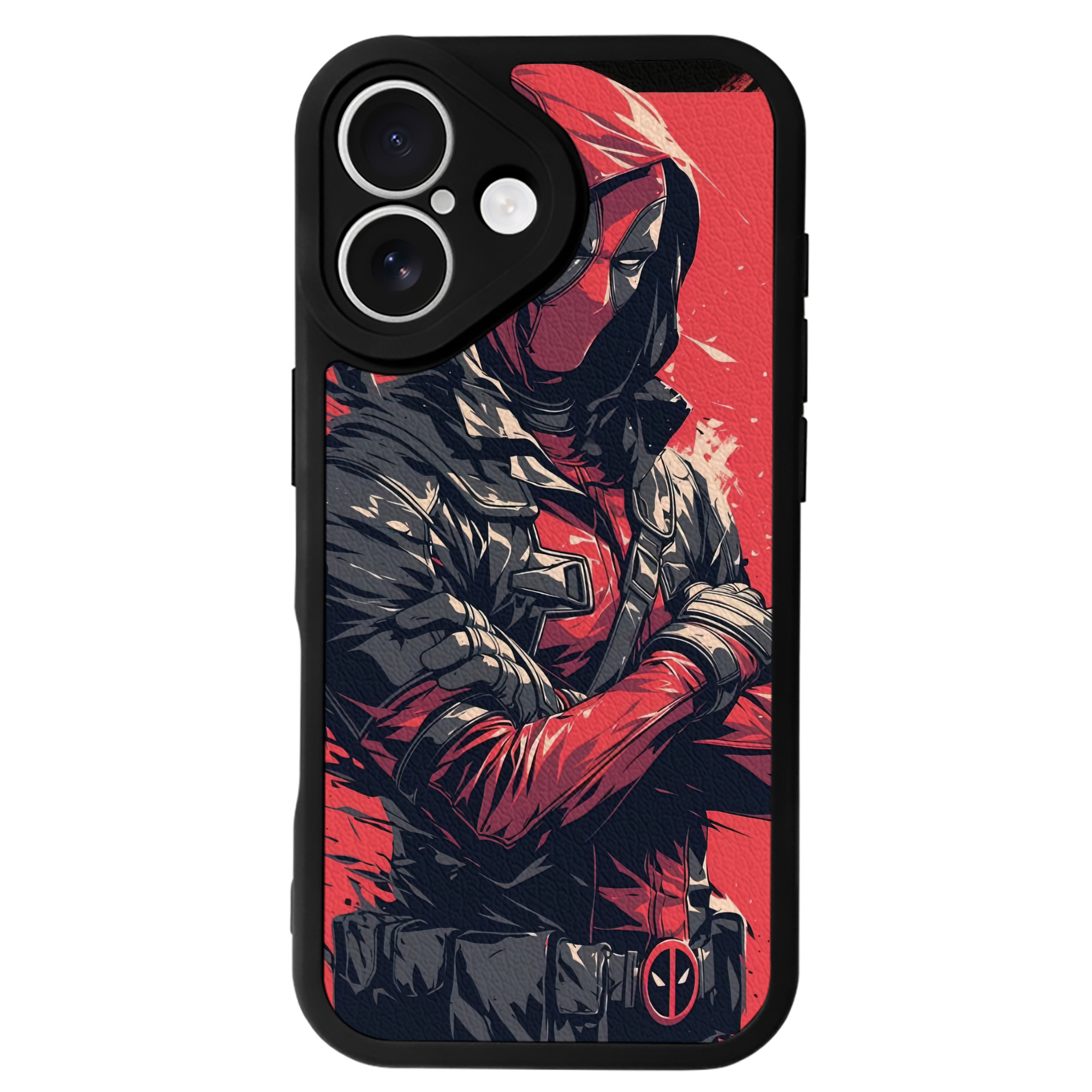 （画像用） Deadpool デッドプール 【iPhone 16シリーズ対応】シリコンスマホケース（レザー調） 材質：シリコン
